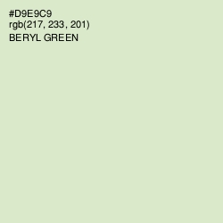 #D9E9C9 - Beryl Green Color Image